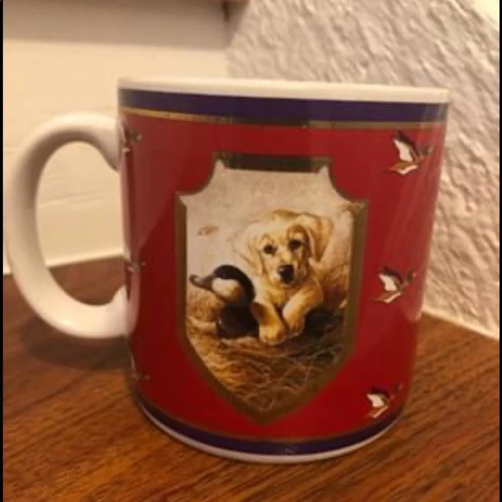 Sportsman Collection Kaatz signed Game Keeper Coffee mug cup Rare Dog Vintage 95